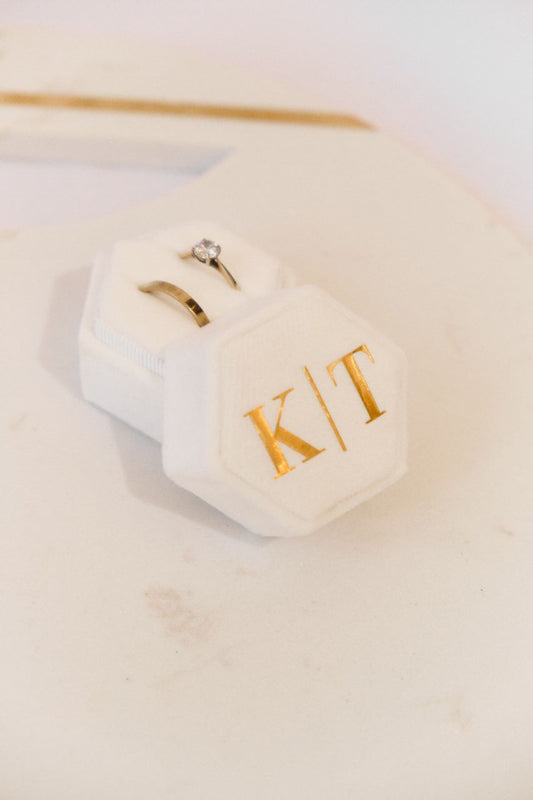 Personalized Velvet Ring Box