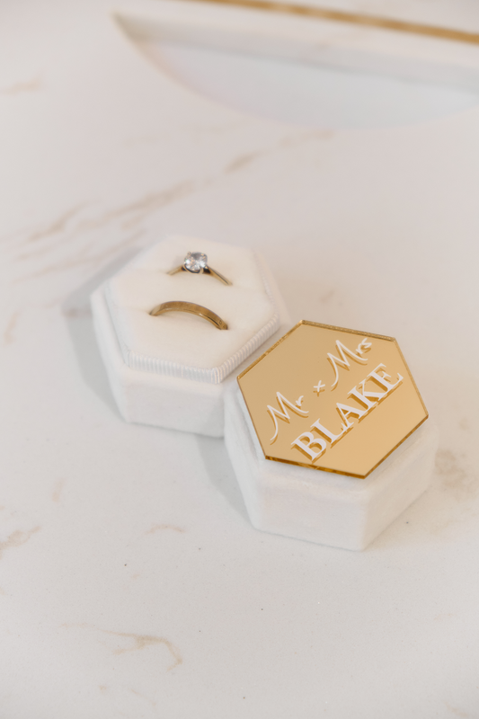 Velvet Ring Box With Acrylic Top